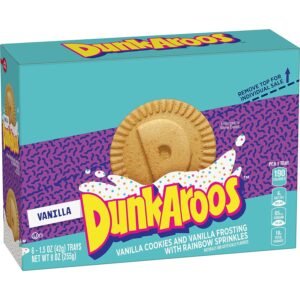 Betty Crocker Dunkaroos Vanilla Cookies and Vanilla Frosting with Rainbow Sprinkles, 6 ct